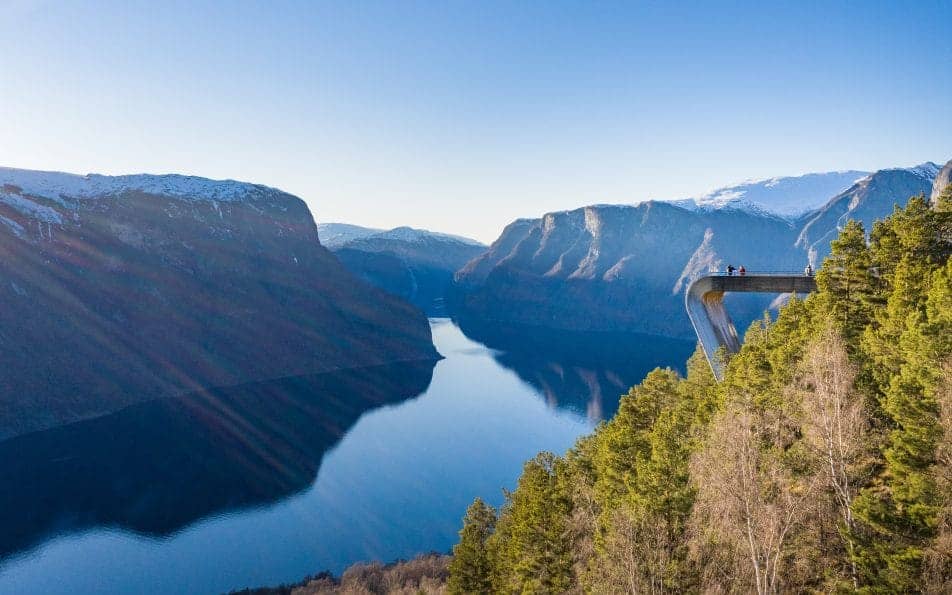 Uitzichtpunt Stegastein, hoog boven de Aurlandsfjord